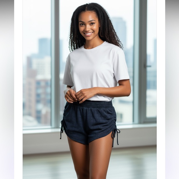 No Boundaries Pants - No Boundaries Black High Waist Beach mesh Shorts with strings on each side 8-10